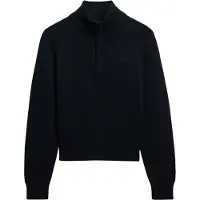 Superdry per donna. W6110693A Maglione con mezza zip Essentials Slim Half blu navy (XL), Casual, Cotone