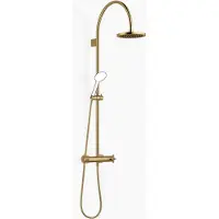 Dornbracht TARA Showerpipe avec thermostat de douche sans douchettes à main, 220mm, flowReduce, 34458892-39, 34458892-39