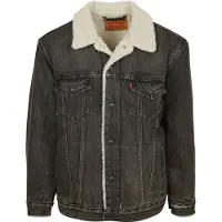 Levi's Relaxed Fit Sherpa Trucker Jacket Black Taglia: S | Giacche di jeans Outlet | Uomo | Nero