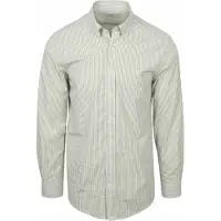 Mcgregor Poplin Stripe Peached Shirt Moss Green Taglia: XL | Maglie a manica lunga Outlet | Uomo | Verde