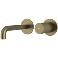 Sapho Miscelatore per lavabo ULTRATAP a 2 vie, bocca da 20 cm, oro opaco