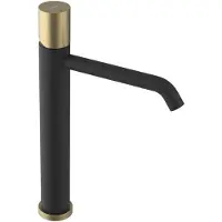 Sapho Miscelatore per lavabo ULTRATAP, nero opaco/oro opaco