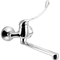 Hak AQUALINE 35 rubinetto a parete con distanza 100 mm, leva medica, 220 mm, cromo