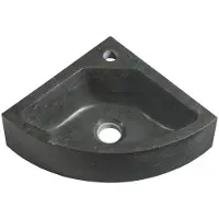 Sapho Lavabo angolare in pietra BLOK 30x30 cm, antracite (2401-30)