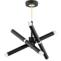 Alfa Lampada a sospensione VILIO nero-oro 6xG9x10W in metallo, dimensioni: 48x40x40 cm, IP20,