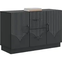 vidaXL Credenza nera 89 x 34,5 x 57 cm in materiale derivato dal legno