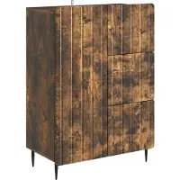 vidaXL Credenza in legno impiallacciato effetto noce, 66 x 34,5 x 91,5 cm