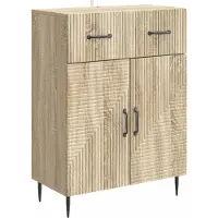 vidaXL Credenza in rovere Sonoma 66 x 34,5 x 89,5 cm in materiale derivato dal legno