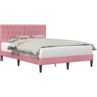 vidaXL Letto con testiera Rosa 160 x 200 cm Velluto