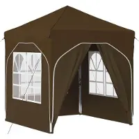 vidaXL Tenda da festa pieghevole 192 x 192 x 245 cm color tortora