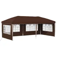 vidaXL Tenda pop-up per feste, marca , dimensioni 574 x 289 x 245 cm, colore marrone