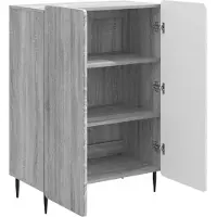 vidaXL Credenza Sonoma grigia 66 x 34,5 x 92 cm in materiale derivato dal legno