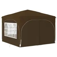 vidaXL Tenda da festa pieghevole 290 x 290 x 245 cm color tortora