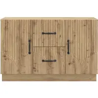 vidaXL Credenza in rovere Artisan 89 x 34,5 x 57 cm in materiale derivato dal legno