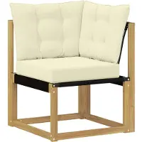 vidaXL Set da salotto da esterno, 10 pezzi, bianco e crema