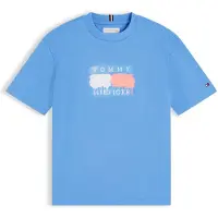 Tommy Hilfiger Boys Tommy Flag Graffiti Tee Copenhagen Blue Taglia: 14 | T-shirt Outlet | Unisex | Blu