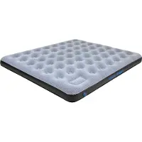 Markenlos Letto ad aria King Comfort Plus - Unisex - Pompa a pedale integrata - Funzione antiscivolo - Traspirante - Robusto - Parte superiore morbida - Per interni ed esterni