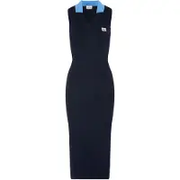 Calvin Klein Woven Label Polo Dress Dark Sapphire Taglia: L | Abiti in T-Shirt Outlet | Donna | Blu