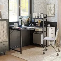 Generisch Scrivania, struttura in metallo, 100x60 cm, montaggio semplice, ufficio