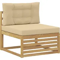vidaXL Set da salotto da esterno , 7 pezzi, bianco e beige, in poliestere
