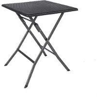 Markenlos Tavolino da giardino nero 61x61x74 cm