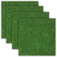OEM Tappetini in erba sintetica 6x6 cm, decorazione in miniatura, verde