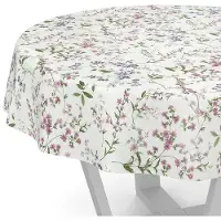 OEM Tovaglia rotonda da 120 cm con motivo floreale, impermeabile, per tavoli da giardino