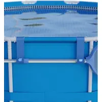 OEM Supporti blu per reti da piscina, 2 pezzi, plastica riciclata