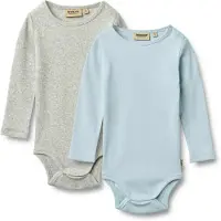 Wheat Tutina / body per bambino blu pastello / grigio sfumato