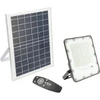 OEM Lampada solare a LED da 100 W, 1000 lumen, con controllo remoto, colore bianco