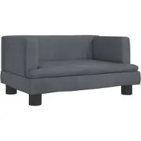 Syfax Lettino per Cani Grigio Scuro 60x40x30 cm in Velluto