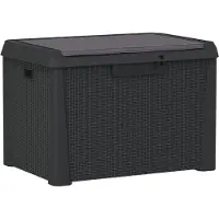 vidaXL Cassapanca da giardino con cuscino di seduta antracite 125 L PP