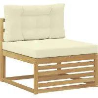 vidaXL Set da salotto da esterno , 5 pezzi, bianco e crema, in poliestere