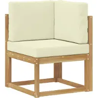 vidaXL Set da salotto da esterno , 7 pezzi, bianco e crema, in poliestere