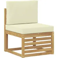vidaXL Set da salotto da esterno , 5 pezzi, bianco e crema, in poliestere
