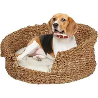 Holland Connections Cuccia rotonda intrecciata 18x46 cm per cani di piccola taglia e gatti