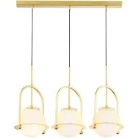 Jupiter Lampada a sospensione ROSSO in ottone 3xE27x40W in metallo, dimensioni: 93x66x23 cm, IP20,