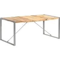 Syfax Tavolo da Pranzo 180x90x75 cm in Legno Massello di Mango Grezzo