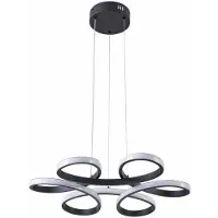REALITY IMPORT Lampada a sospensione LED Burton nera 40W Tonalità di bianco 3200 lm metallo dim.: 120x52x52 cm IP20 Reality