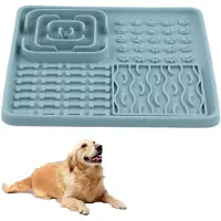 Unyqoos Tappetino in silicone per cani e gatti, 19x19 cm – privo di BPA, impermeabile e antiscivolo, compatto e flessibile, ideale per dolcetti