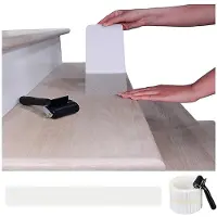 Unyqoos Strisce antiscivolo trasparenti autoadesive per scale interne ed esterne, impermeabili, complete di rullo per l'installazione, design discreto