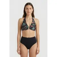 Shiwi Caro Bikini Top Jaipur Palm Black Taglia: 38 | Bikini Outlet | Donna | Nero