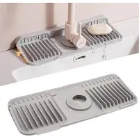 OEM Tappetino in silicone per rubinetto - Antiscivolo - Grigio - 37 cm