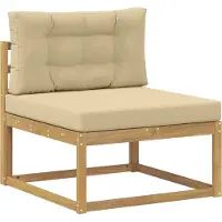vidaXL Set di divani da esterno, 6 pezzi, bianco e beige