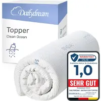 Nivion Dailydream - Memory Foam - Clean Ocean Topper - M - da 50 a 90 kg - 5 cm di spessore / 100x200 cm - Riduzione della pressione