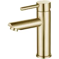OEM Rubinetto da bagno in acciaio inossidabile - Altezza 8,5 cm - Miscelatore a doppia manopola - Miscelatore per acqua calda e fredda