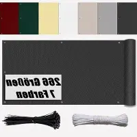 OEM Paravento da balcone - Arredamento per la casa - Protezione della privacy - Filtro UV - 90 x 150 cm - Antracite