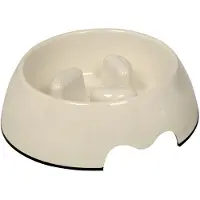 Unyqoos Ciotola antiscivolo per cibo e acqua , color crema, capacità 750 ml, con maniglie, adatta al lavaggio in lavastoviglie, resistente agli urti e ai graffi, con protezione anti-schizzi