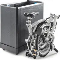 B&W Klapprad Transporttasche faltbar, Fahrrad Transportkoffer + Rollen, Schaumstoff