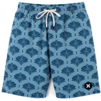 Hurley Volley Icon Printing Press Arbore Pantaloncino da bagno Uomo (S, blu)